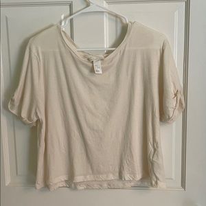 H&M cream t shirt